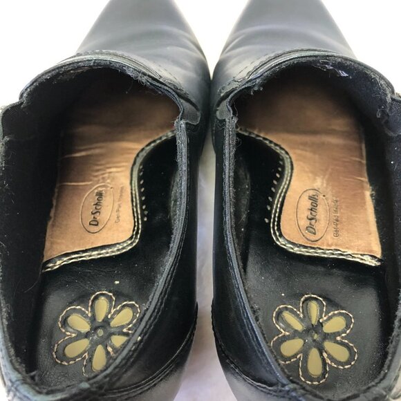 Dr. Scholl's Stacey Black Leather Block Heel Ankle Bootie Shoes Size 7.5 - Picture 11 of 14